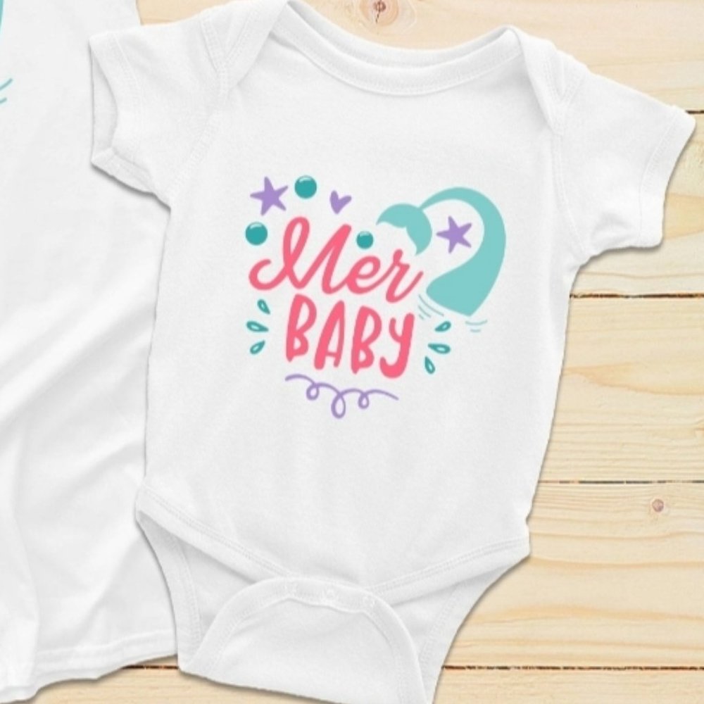 BRAND NEW • MER BABY ONESIE